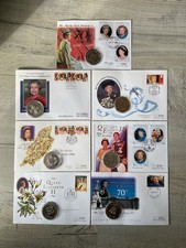Queen Elizabeth 11 Crown Coin and Stamp Covers Collection 1996