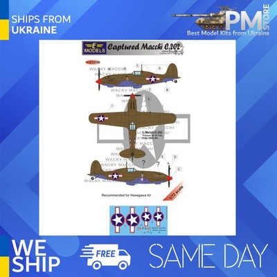 Lf Models C72130 1/72 Decal Macchi C. 202 Usaf for Hasegawa kit