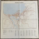 WWII WW2 Original German Military City Map Trondheim Norway 1944!