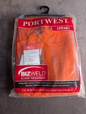 Image of Portwest BizWeld Executive Coverall XL - Orange Flame Resistant Boilersuit BNIP