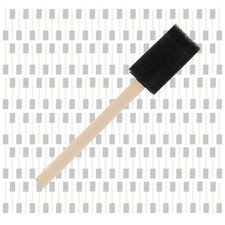 600 Pack - 1" Foam Sponge Paint Brush Set Wood Handle Craft Touch Up Stain