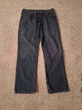 Carhartt Men's Dark Blue Denim Work Jeans 36x34 FR Flame Resistant