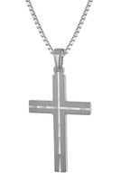 Trendor Schmuck Herren-Halskette Mit Kreuz-AnhäNger 925 Silber 63836
