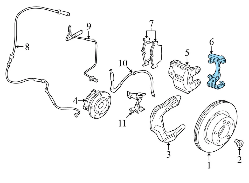 17-20 BMW 430I XDRIVE GRAN CUPÉ 2.0L - Porta pinza de freno delantero / soporte Foto 3 de 4