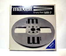 SEALED Maxell MR-7 Empty 7: inch Metal Reel To Reel Tape Take-Up for 1/4" tape