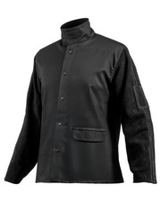Flame-Resistant Welding Jacket - L Size,Heavy Duty Split Cowhide Leather Sleeve