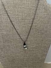 Crystal Snowman pendant necklace Silver Tone Chain 18" MD22