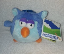 2015 RARE Squishable MICRO Blue Owl- Retired Plush. NEW with TAGS- 100686