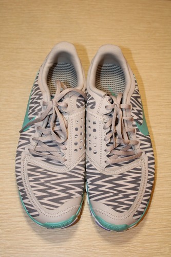 NIKE Women's Free 5.0 V4 Zebra Print Medium Orweood Brown US 10 EU 42 511281-017 - Picture 7 of 12