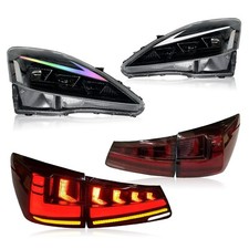 RGB LED Headlights Tail Lights For Lexus IS250 350 ISF 2006-2013 Animation 2Pair