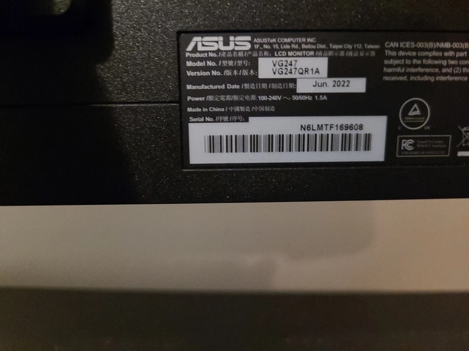 Asus TUF GAMING Monitor 23 In 1920x1080 16 isto 9 1ms 2x HDMI DisplayPort. Mint - Image 3 of 4