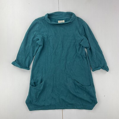 SEASALT Dark Skies Tunika Pullover 8 türkis Damen Wasserfallausschnitt Strick...