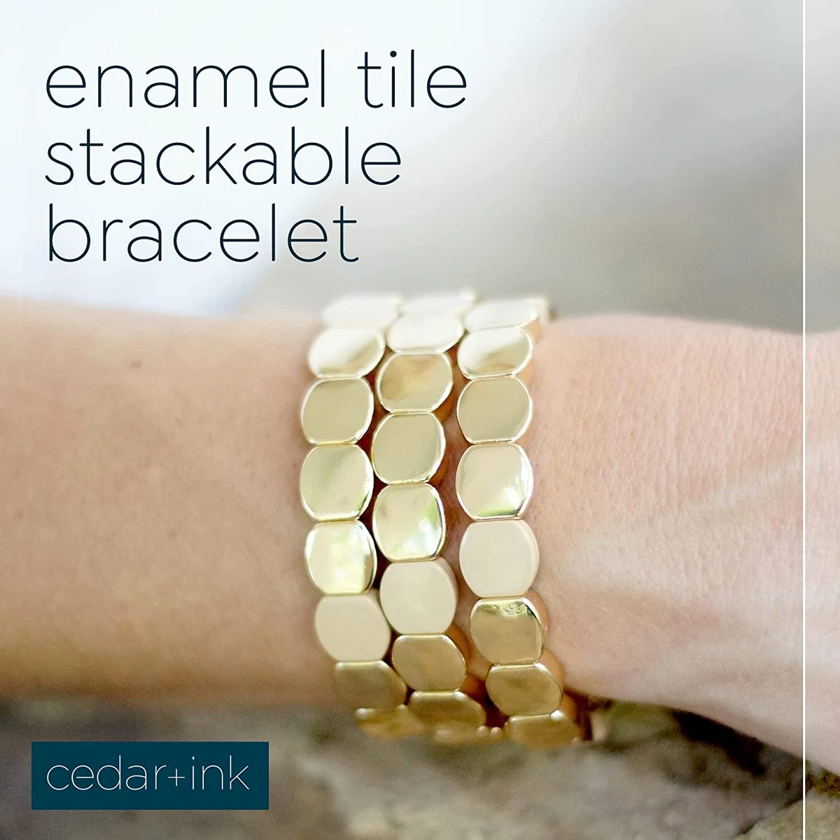 Tile store stack bracelets