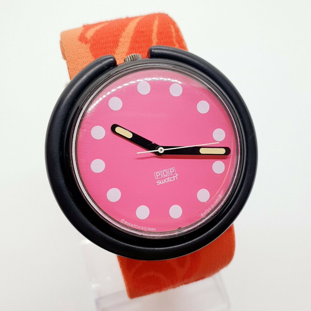 1990 Red and Pink Retro Swatch Pop Watch 90s, Vintage Rare 1990 Red and Pink Retro Swatch Pop Watch 90s, Vintage Rare