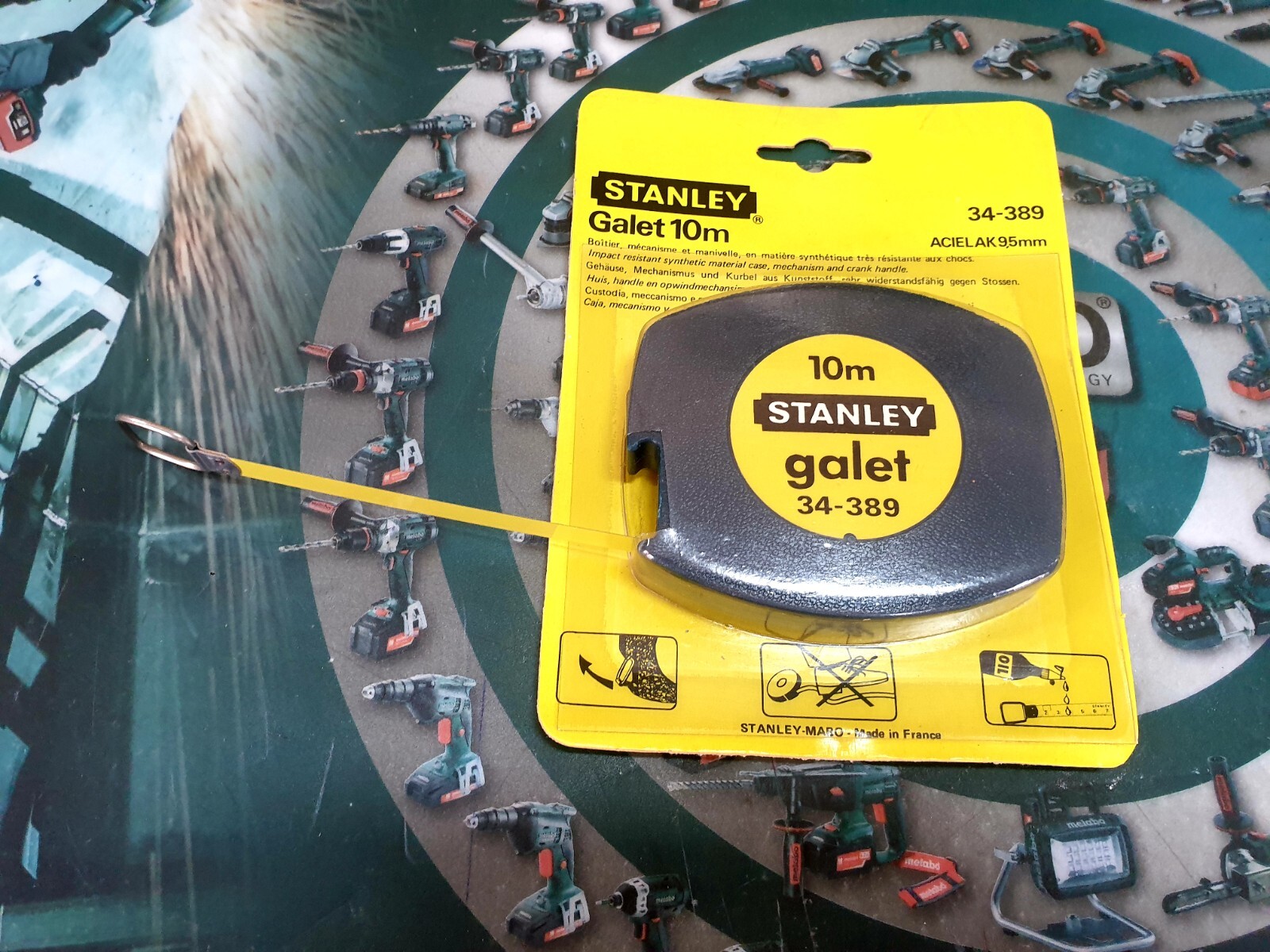Rotella Metrica Stanley 10m Galet 34-389 - Nastro Acciaio Professionale