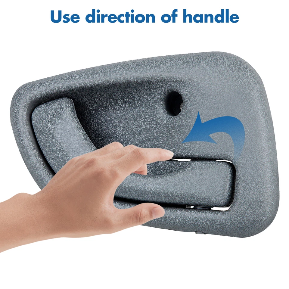 Interior Inner Inside Door Handle Kit 4Pcs For 1999-2004 Chevrolet Tracker Gray - Image 4 of 4