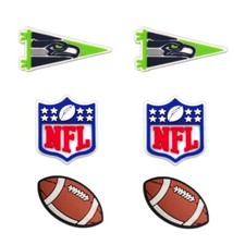 NFL Seattle Seahawks Football Team For Crocs Shoe Charms Jibbitz - 6 pieces