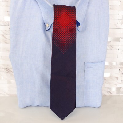 Neck Tie Men Blue Red Solid Silk Luxury Simple Rare Narrow Bold