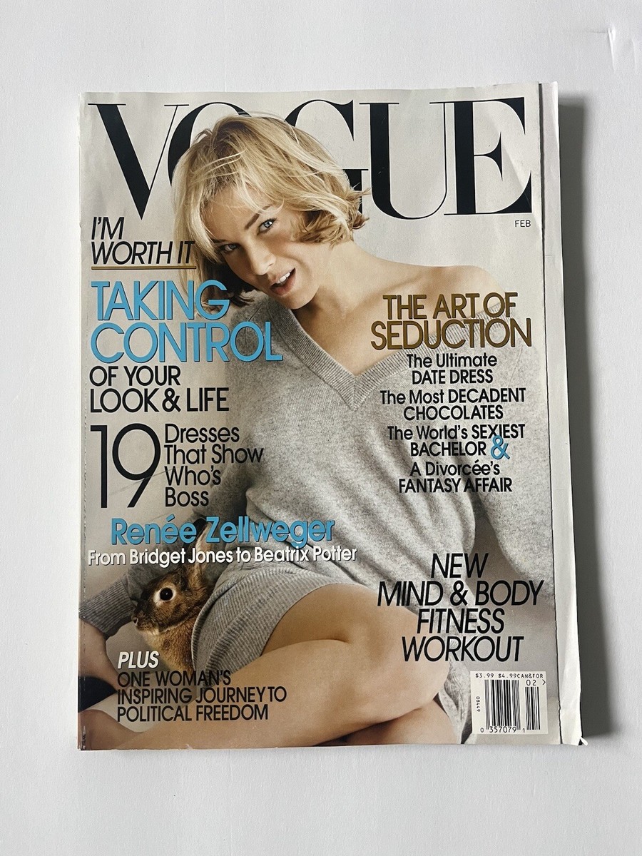 FEBRUARY 2007 VOGUE MAGAZINE RENEE ZELLWEGER THE ART OF