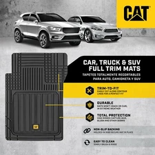 CAT® Rubber Car Floor Mats, All Weather Protection Semi Custom Fit Many Styles