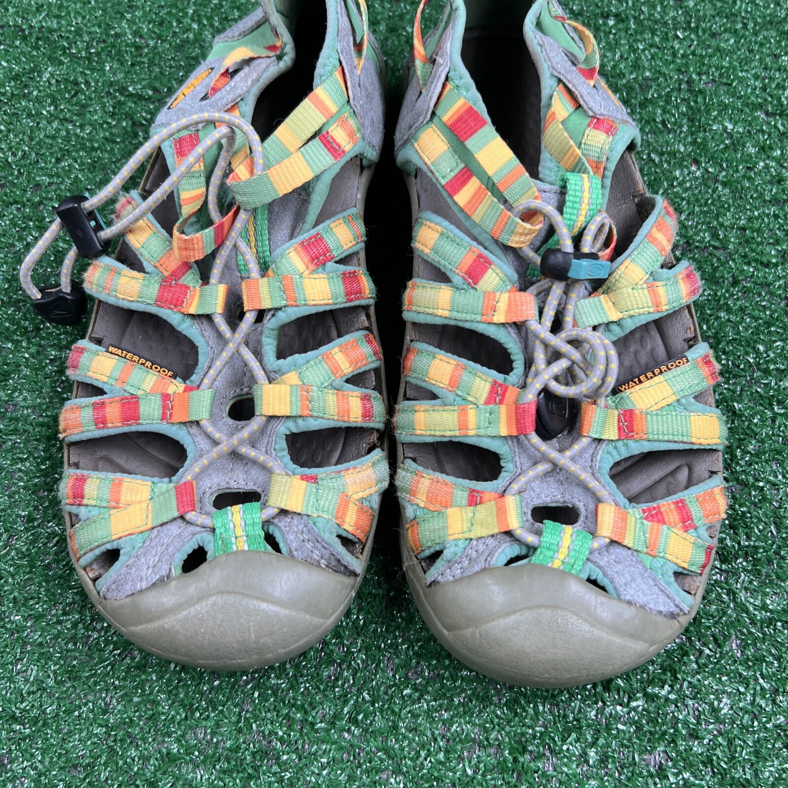 Sandali da trekking impermeabili Keen Newport verde grigio taglia US 4