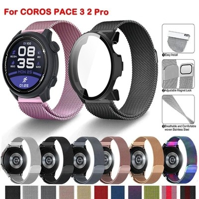 Milanese Loop Strap PC Case Cover for COROS PACE PRO/2/3 Magnetic Wristband