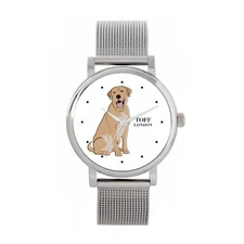 Toff London TLWS-20579 Ladies Beige Labrador Retriever Dog Watch
