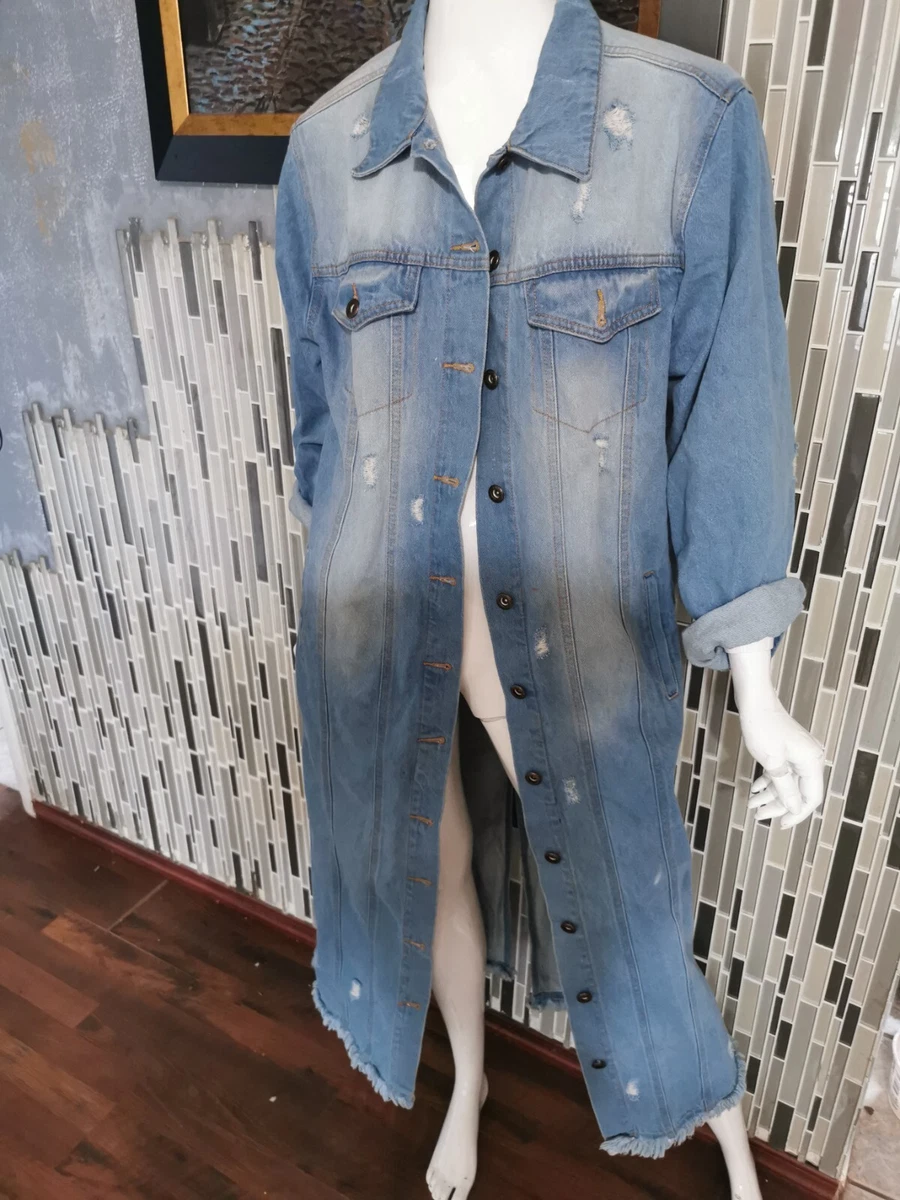 Women's denim store duster coat