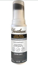 A-4. Aplicador y mancha de madera Varathane 368033 menos desorden, 4 oz, gris humo
