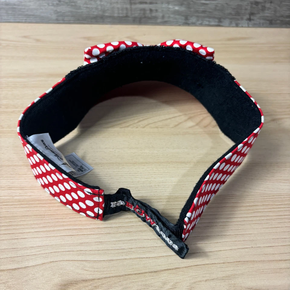 Disney Hat Cap Strap Back Black Visor Minnie Mouse Ear Bow Theme Park Womens - Image 4 of 4