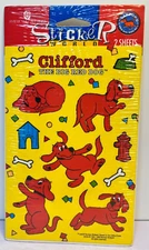 Vintage Clifford the Big Red Dog Sticker Sheets Set of 2 1999 New SEALED