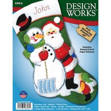 Design Works - FELT STOCKING KIT - TOP HAT FRIENDS - FINISHED 18"