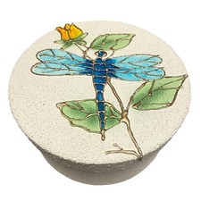 Round Hatbox With Dragonfly  Rose Bud Gift Box Storage 8  X 4  