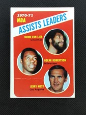 1971-72 Topps Basketball #143 NBA Assist Leaders Robertson West HOF PR (crease)
