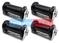 4x Boat Trailer Bracket with Flat Keel Roller 19mm Bore