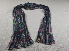 BETMAR NECK SCARF IRIDESCENT METTALIC RN 28993 60 X 8" JAPAN MULTICOLOR SHIMMER