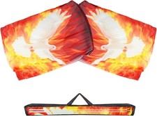 54"x45" Dove Worship Flags for Dance Church, Praise White-Orange-Black