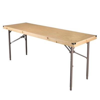 72'' x 24'' (6 Foot) Rectangle Plywood Expo Table - Adjustable Height (30'' - 42'')