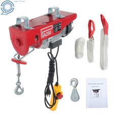 Polipasto eléctrico, cabrestante 110V 440 lb con control remoto de 6,6 pies altura 20-40 pies