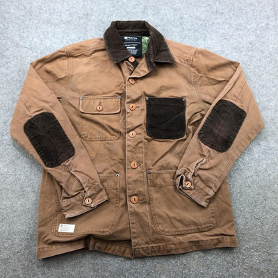 #ad Matix Jacket Mens Medium Brown Chore Workwear Corduroy Canvas Forest Bailey $44.95