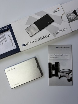Eschenbach easyPOCKET LED Lupe 3x silber Taschenlupe Sehhilfe