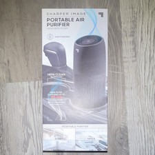 Sharper Image Portable Air Purifier True HEPA USB Powered 360° Clean Black