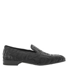 Salvatore Ferragamo Men's Black Lens Gancini Slip On Loafers, Size 6
