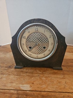 Vtg Bentima Perivale British Art Decor   8 Day Striking Mantle Clock SOLD AS IS