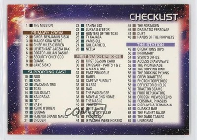 1993 SkyBox Star Trek Deep Space Nine Checklist #100 hg6