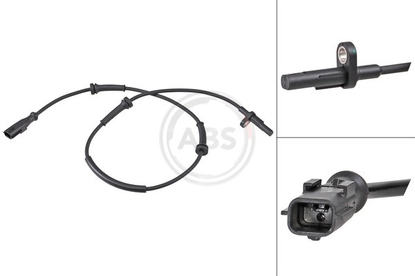 A.B.S. ABS Sensor Raddrehzahl DrehzahlfüHler Hinten FüR Renault Trafic III FG-image