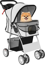 Passeggino per Cani Pieghevole Carrello per Animali Domestici Carrello Carrozzin