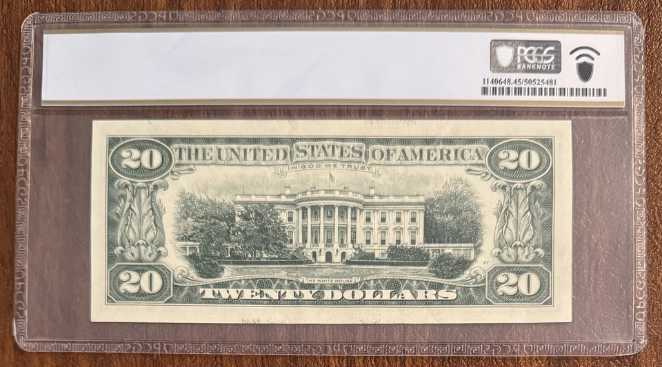 $20 1969 FEDERAL RESERVE NOTE NEW YORK PCGS 45PPQ FR# 2067-B ELSTON KENNEDY - Image 2 of 2