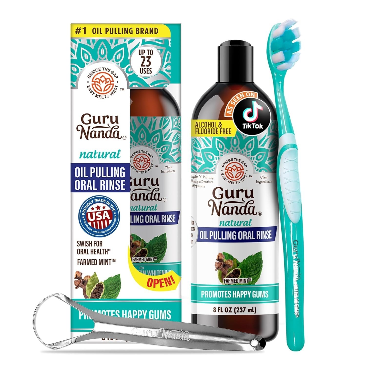 CocoMint Oil Pulling Mouthwash for Complete Oral Hygiene, 7 Essential Oils & ... thumbnail 2