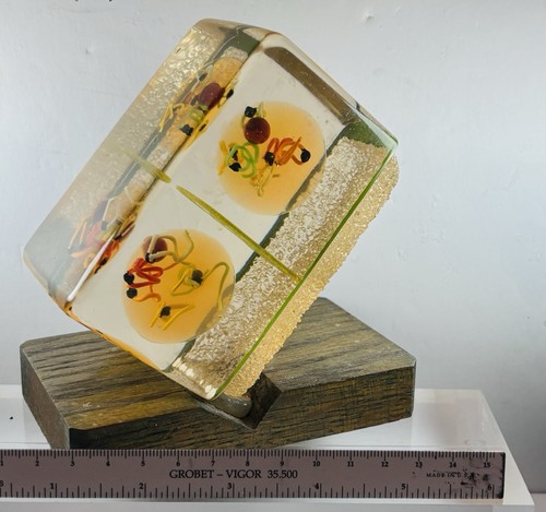 ANATOMICAL MODEL/CELL BIOLOGY/TELOPHASE/LUCITE SCULPTURE/VINTAGE/EUC.